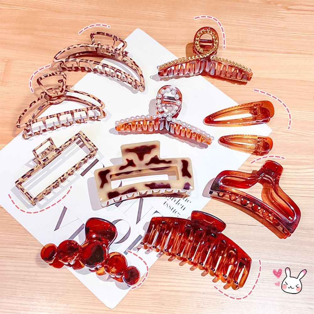 [Hàng mới về] Kẹp tóc cỡ lớn họa tiết da báo thời trang cho nữ nhiều kiểu tùy chọn