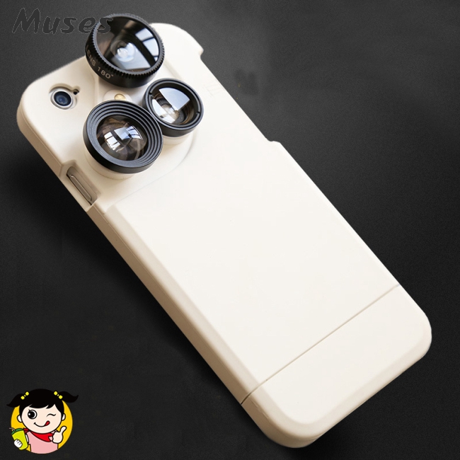 Muse07 Bộ Ống Kính 4 Trong 1:góc Rộng+Mắt Cá+Macro+Macro Cho Iphone 6 6s Plus 7 7 Plus