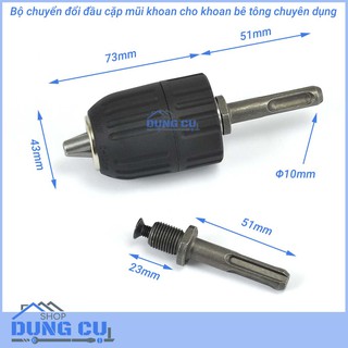 Bộ chuyển đổi đầu cặp mũi khoan 13mm cho khoan bê tông