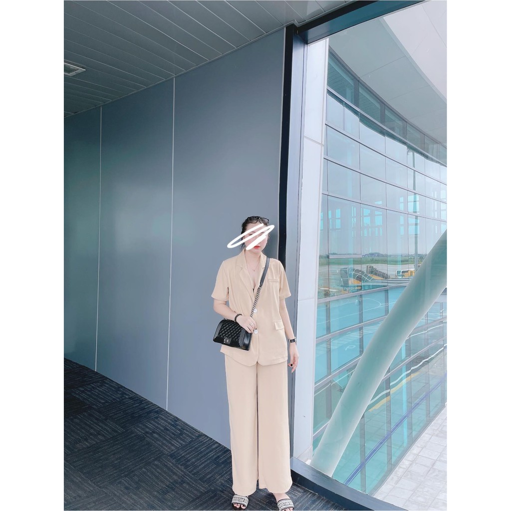SET BLAZER + QUẦN XUÔNG NÂU BIGIZE (HÀNG CÓ SẴN ) | BigBuy360 - bigbuy360.vn