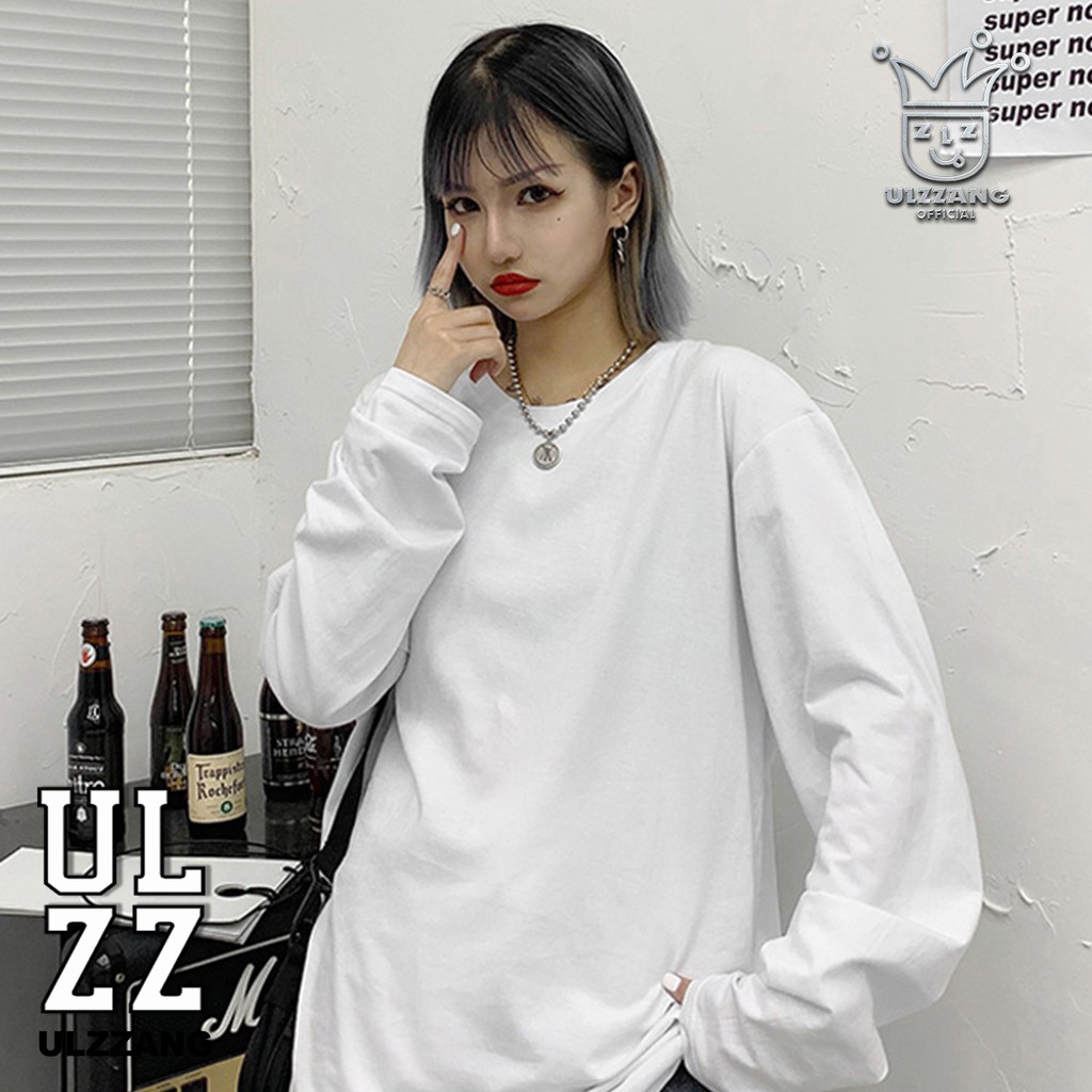 Áo thun dài tay local brand ULZZ ulzzang trơn dáng unisex form rộng U-32