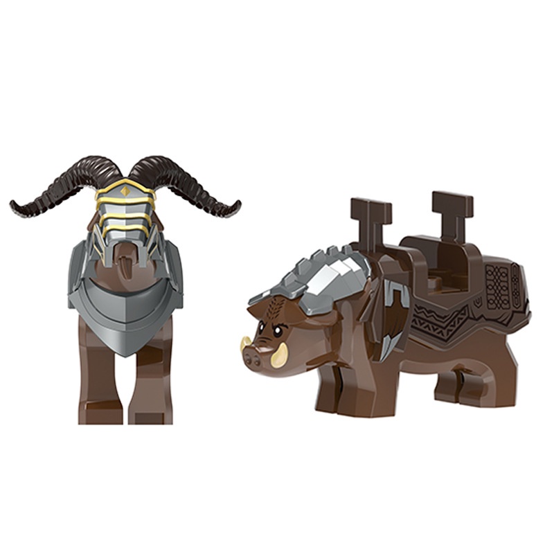 Mô hình nhân vật lắp ráp hình cừu có sừng cho bé