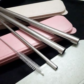 Set 3 ống hút inox (2 trân châu + 1 thẳng) + 1 cọ rửa