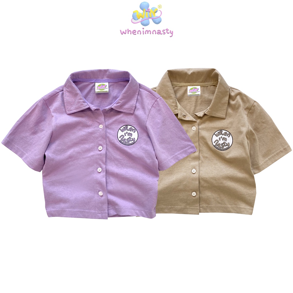 Áo polo crop WHENIMNASTY Lala
