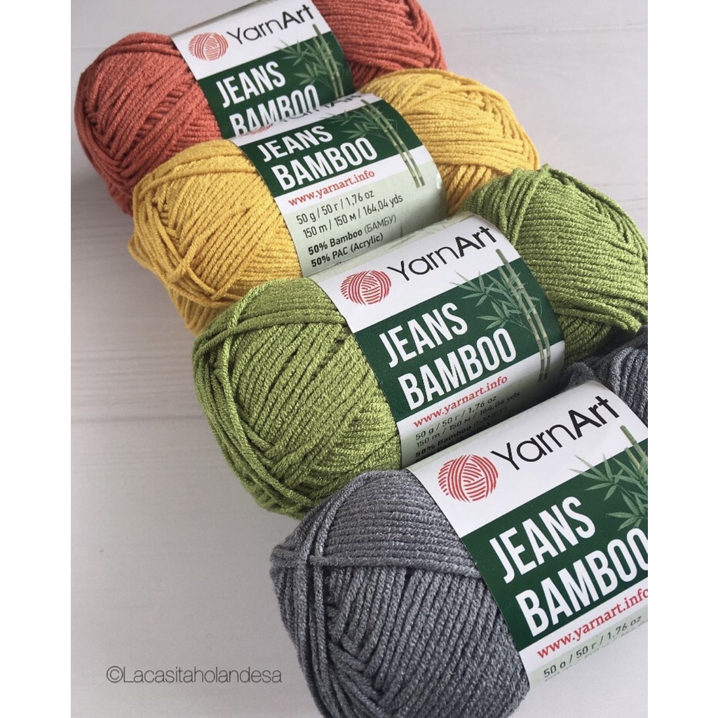 Len Jeans Bamboo - Nhập khẩu chính hãng từ YarnArt - 50gram dài 150m - Bảng màu 01