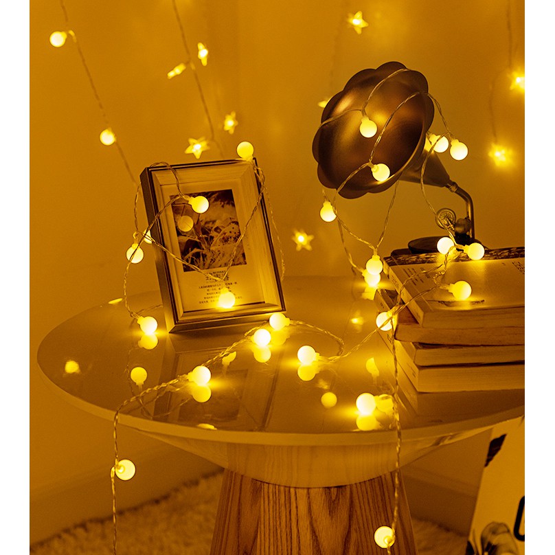 [Có Sẵn 3M] Dây Đèn Led Hình Ngôi Sao Trang Trí Phòng Ngủ Một Màu - Đèn Đom Đóm Trang Trí Nhà Cửa | BigBuy360 - bigbuy360.vn