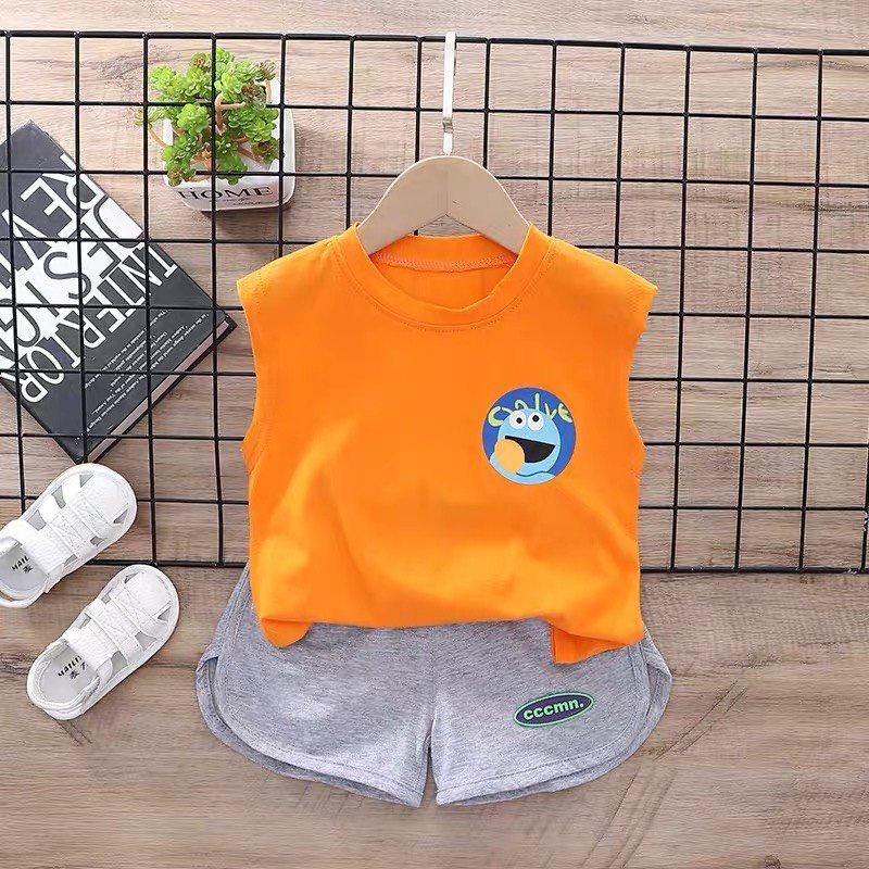 Bộ Hè Ba Lỗ Sát Nách MNOSTRE Cho Bé Trai, Quần áo bé trai từ 7-18kg sa
