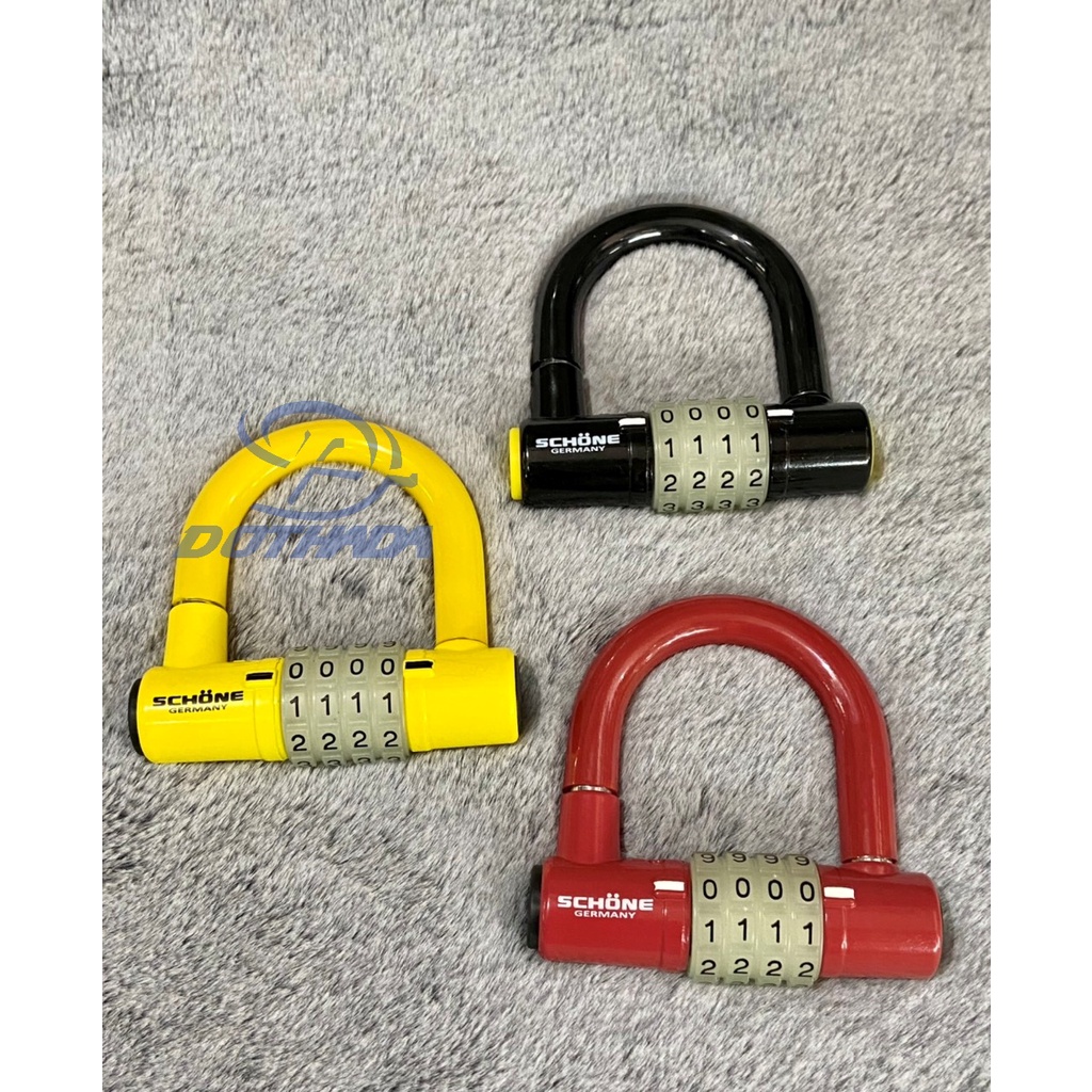 Khóa U dạ quang 4 số Schone 801 (Chính Hãng GERMANY)