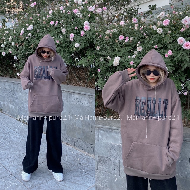 Hoodie nỉ lót bông chữ Relly quảng châu | BigBuy360 - bigbuy360.vn