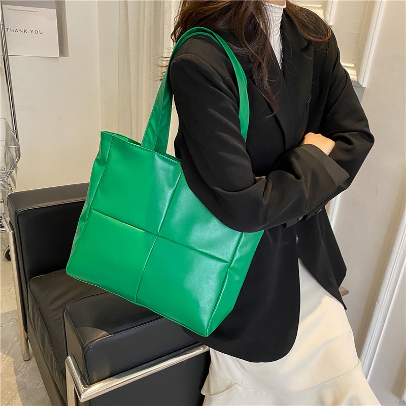 Túi Tote Da Đen Trắng Xanh Đựng A4, Laptop Đi Chơi Đi Học | PHAO03 | Túi Tote Thời Trang Nữ Dễ Phối Đồ Hợp Mọi Outfit