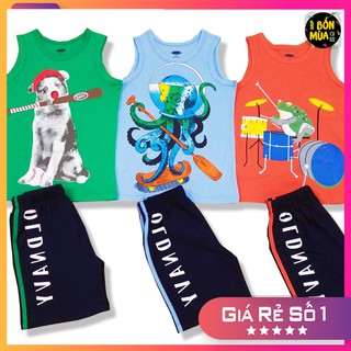 Bộ ba lỗ bé trai 🍎🍎20-45kg bộ ba lỗ xuất dư bé trai chất cotton nhiều mẫu mặc hè - shop bốn mùa