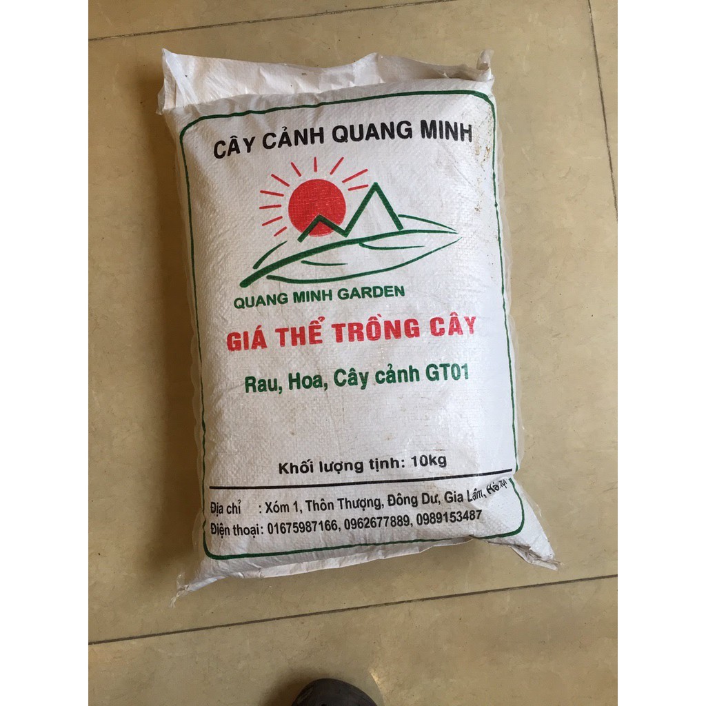 giá thể trồng cây hoa, cây cảnh, rau... cây cảnh quang minh