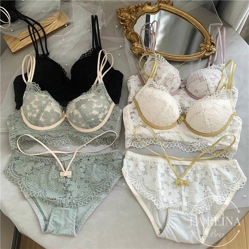 BỘ QUẦN ÁO LÓT ren LA REINA BRA - LRSB005 thiết kế mút mỏng với gọng nâng ngực nhẹ nhàng