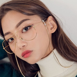 HOT TREND gọng kính không tròng và dây đeo kim loại CHAIN kính