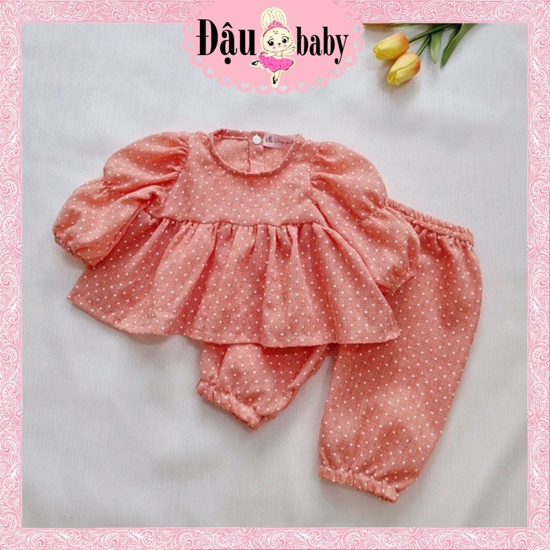 Đồ bộ quần áo thu đông cho bé từ sơ sinh --&gt; 13kg - chất đũi mềm thoáng