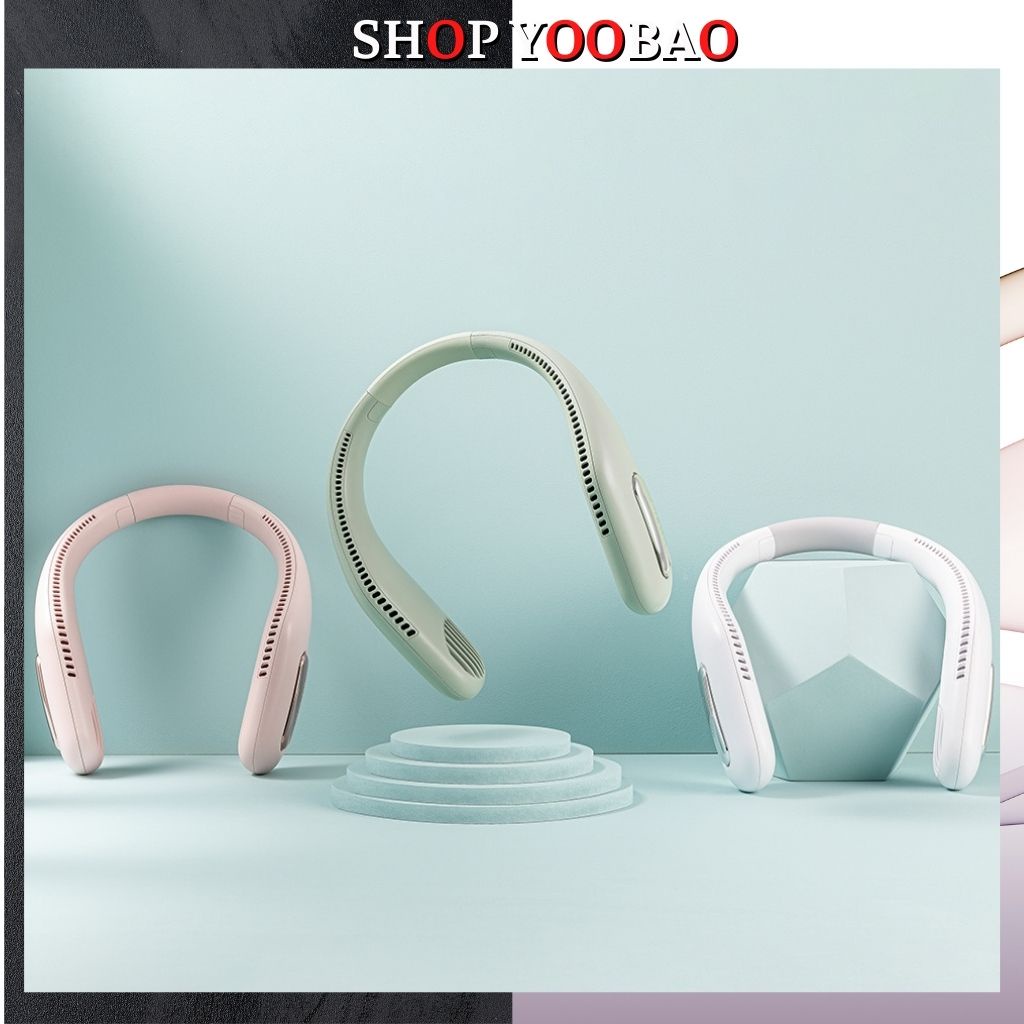 Quạt tích điện không cánh đeo cổ mini Yoobao F41 dung lượng pin 2.400mAh, 24 phiến cánh quạt tua bin và 78 lỗ thông gió