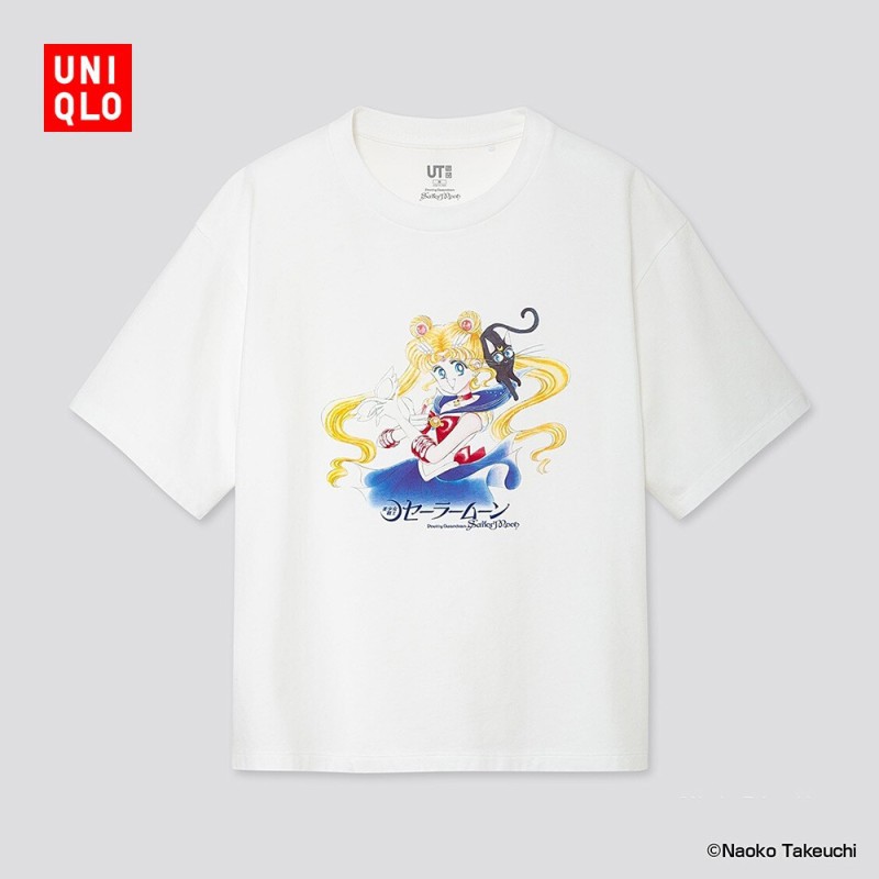 Áo thun Uniqlo nữ tay ngắn in hình thời trang
