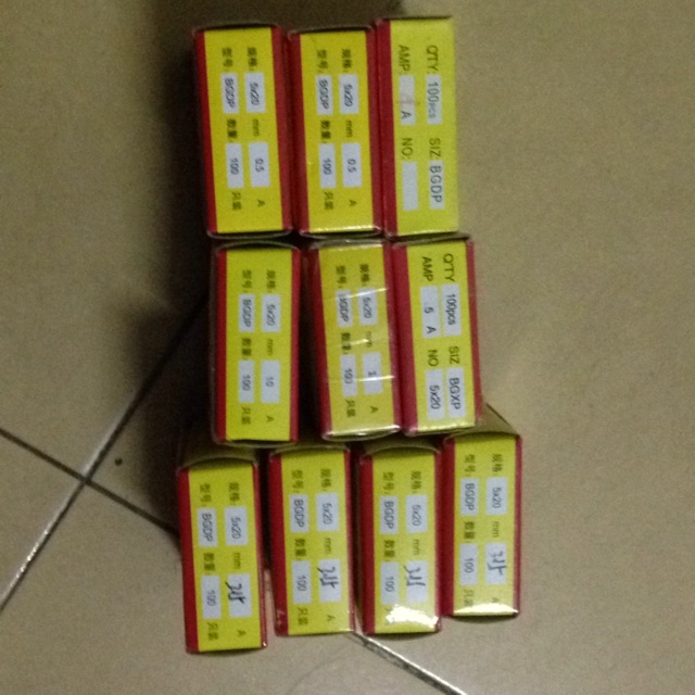 Hộp cầu chì 100 cái 250V3.15A