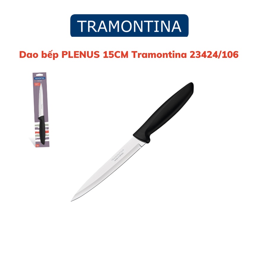 Dao bếp Tramontina Plenus chất liệu thép không gỉ cán nhựa nhập khẩu Brazil