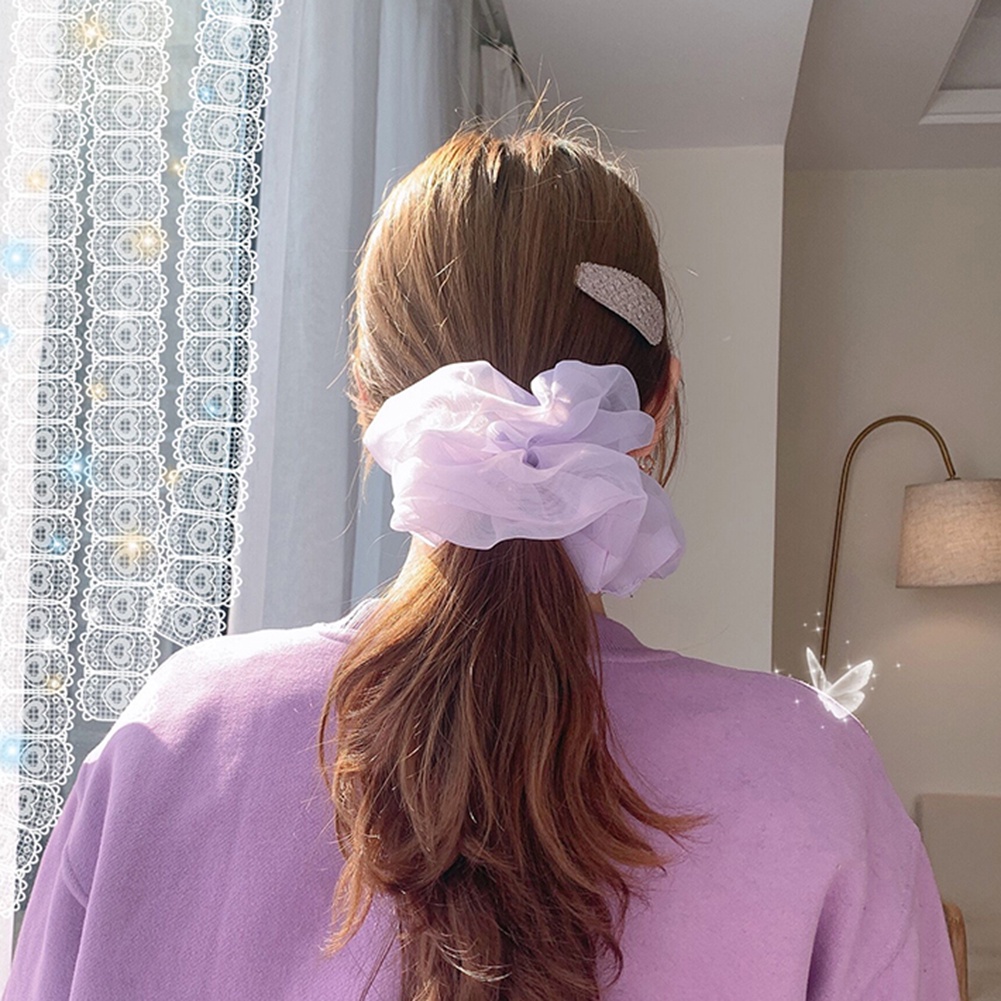 Dây Buộc Tóc Co Giãn Màu Trơn Thời Trang Cho Nữ