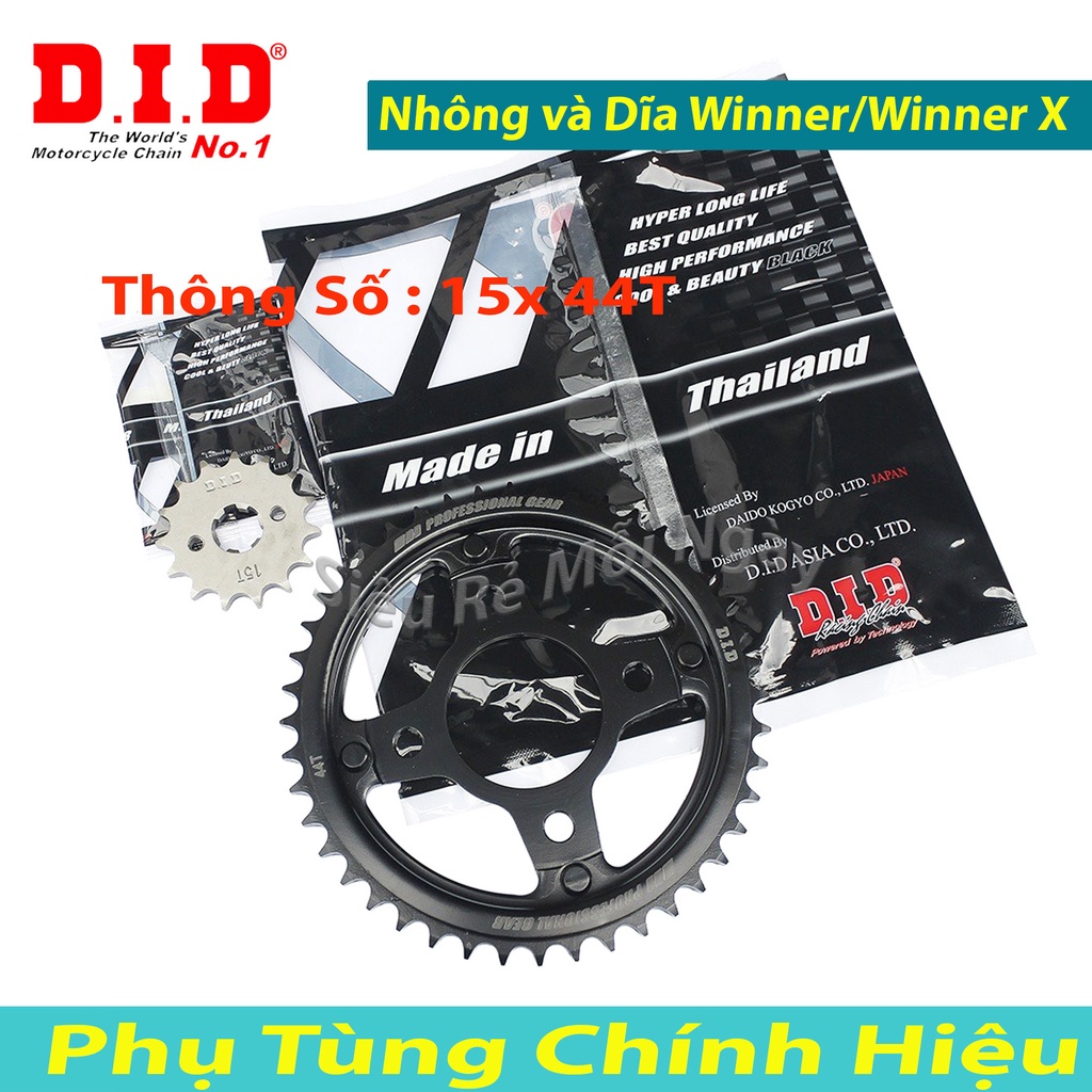 Nhông và Dĩa DID Winner 150 / Winner X / Briton  Cover Thái Lan