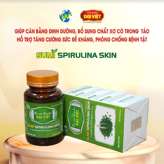 Tảo xoắn Spirulina Đại Việt Sumi Skin Tảo Viên Hỗ Trợ Cân Bằng Dinh Dưỡng Tăng Sức Đề Kháng - HDV15.1