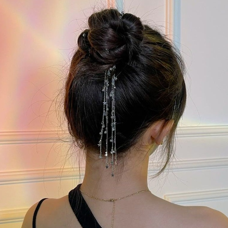 Chuỗi Dây Đeo Trang Trí Tóc Hình Ngôi Sao Xinh Xắn Cho Nữ