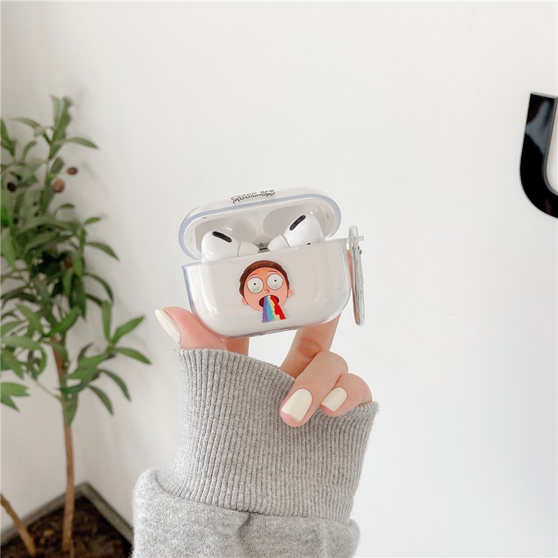 AirPods Pro AirPods 1/2 airPods Case Rick and Morty PC Earphone Case Vỏ tai nghe Bluetooth