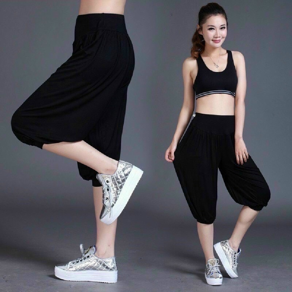 Quần Lửng Alibaba Chất Cotton Mát Lạnh (Đồ Tập Gym-Yoga Nữ)