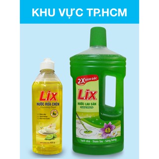 Nước lau sàn Lix hương Nắng Hạ 2X Đậm Đặc - 2L (tặng Nước rửa chén Lix Chanh - 400g)