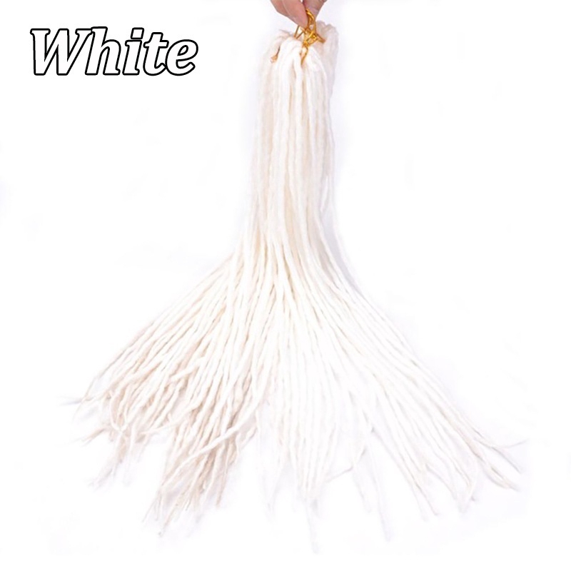 20 Inch Long Straight Dreadlock Braid Hair Extensions Synthetic Blonde Fake Dreads Crochet Hair Twist Braid Wig