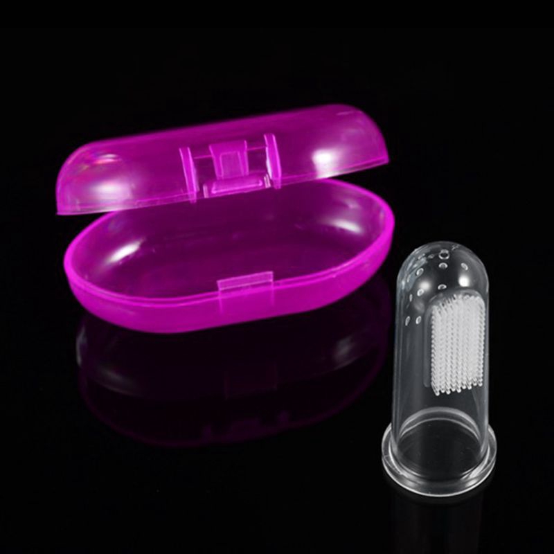 Bàn chải silicone gắn ngón tay cho bé