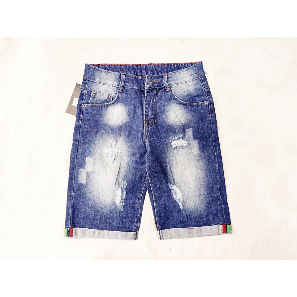 Quần Short Jean Nam Co Gĩan Loại Xịn