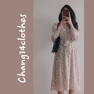 Váy hoa nhí vintage dáng dài