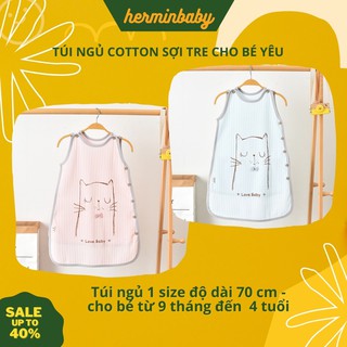 (Order ngày 3)  Túi ngủ cho bé 100% cotton sợi tre giúp bé ấm bụng ngủ ngon