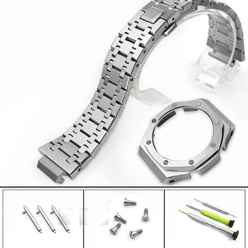 Vỏ/ Dây đồng hồ đeo tay bằng thép không gỉ cho GA2100/2110 thế hệ hai (bán lẻ)