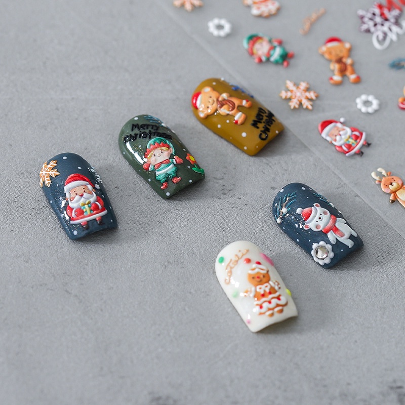 Miếng Dán Trang Trí Móng Tay Họa Tiết Giáng Sinh TS940