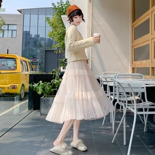 Chân váy lưới 2 tầng