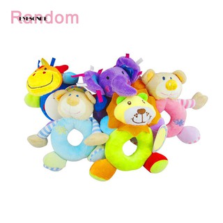 ♕Baby Infant Kids Gifts Cute Soft Elephant Bear Plush Rattle Educational Toys