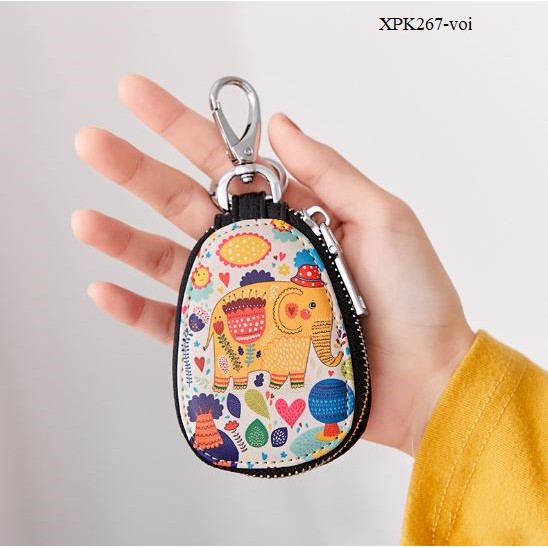 XPK267 Móc khóa ví nhỏ họa tiết dễ thương
