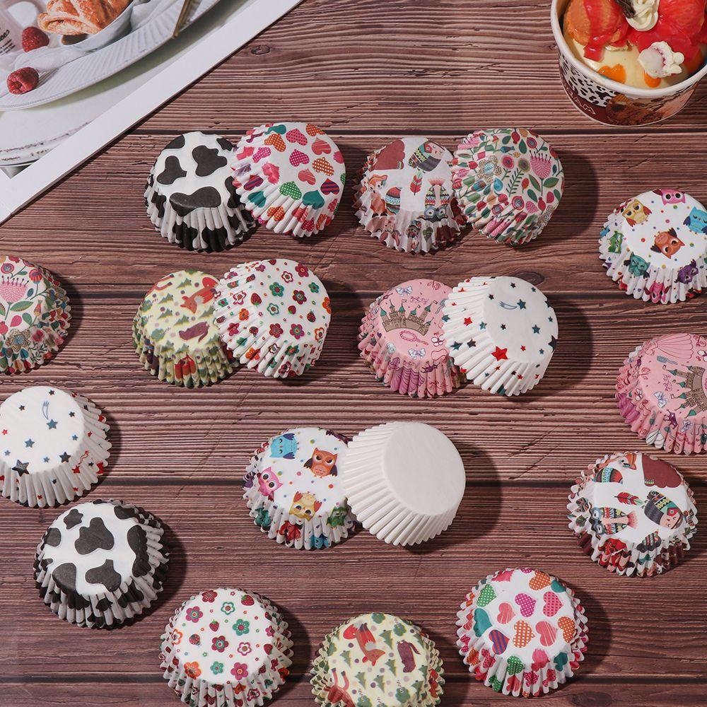 DORAW Set 100 Cốc Giấy Làm Bánh Cupcake Chống Mỡ Dành Cho Nhà Bếp
