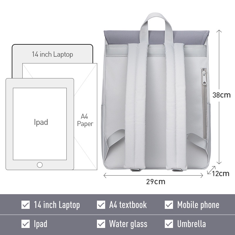 MAH YOUNG Dòng túi đi học trẻ trung Balo máy tính xách tay du lịch cho sinh viên đại học - 14 inch