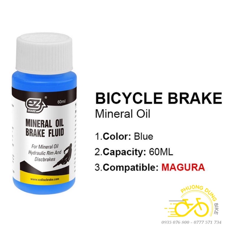 Dầu tra phanh xe đạp Mineral Oil / Dot 5.1 Oil 60ml dành cho Shimano, Tektro / Sram / Magura