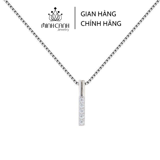 Dây Chuyền Bạc Nữ Minh Canh Jewelry Hình Thanh Bạc Đính Đá