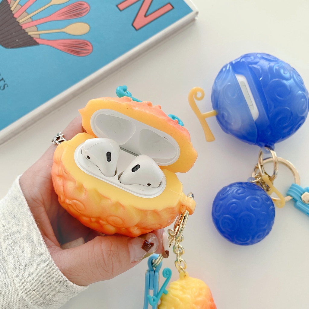 Vỏ Bảo Vệ Hộp Sạc Tai Nghe AirPods3 Pro AirPods3 Bằng Cao Su Họa Tiết Trái Cây Ác Quỷ One Piece 2021 Mới Ốp