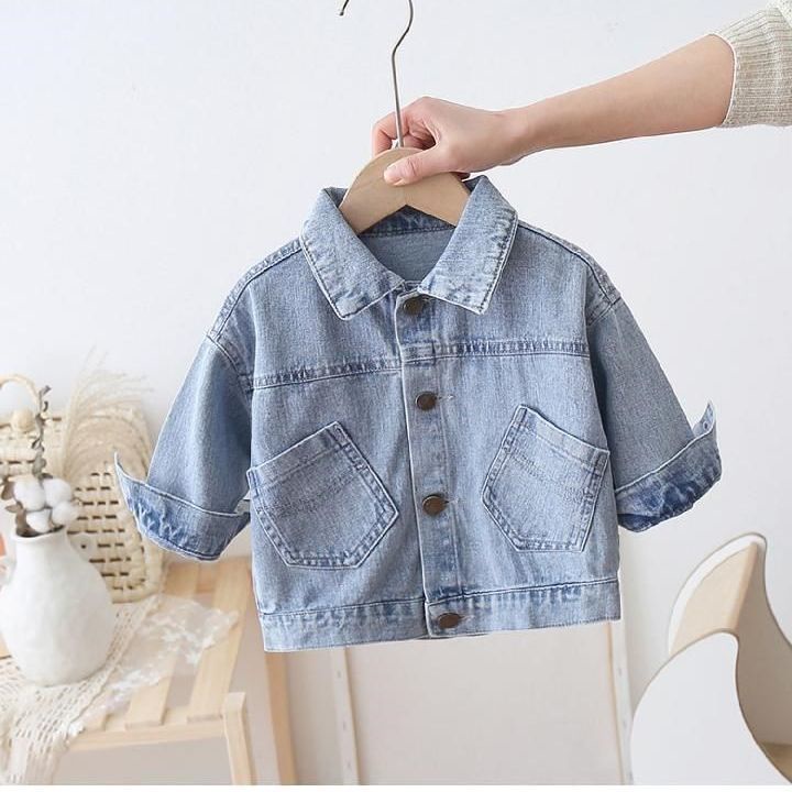 Áo Khoác Denim Phong Cách Mới 2022 Dành Cho Bé Trai Và Bé Gái