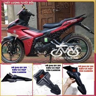 Đuôi Dè Sau Gắn Exciter 155 Kiểu Cá Mập Vân Carbon - 𝗲𝘅 𝟭𝟱𝟱