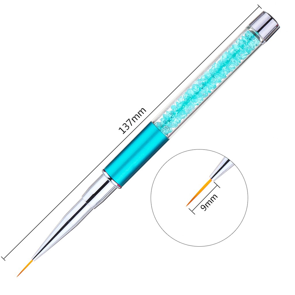 Monja Nail Art French Stripes lines Liner Brush 3D Flower Paint Drawing Pen