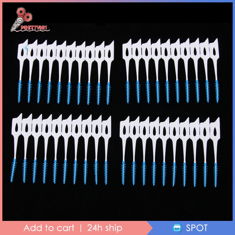 [Hàng mới về] Bộ 40 cây tăm xỉa kẽ răng bằng silicone