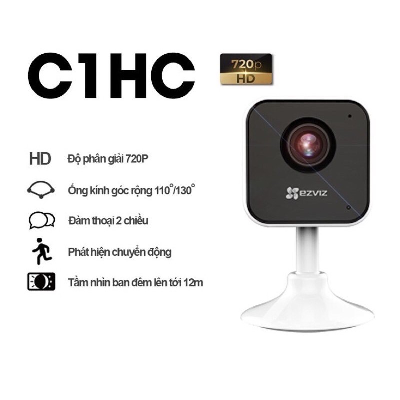 Camera IP Wifi ezviz C1HC 720p ( tốt hơn ezviz C1C và ezviz C6N )